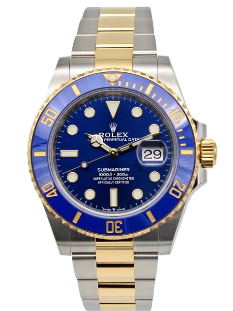 mens two tone rolex submariner blue dial|Rolex 2 tone submariner price.